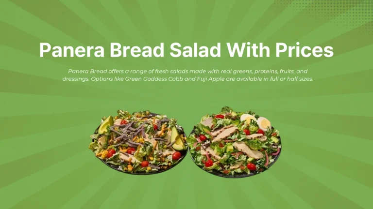 Panera Bread salad With Prices
